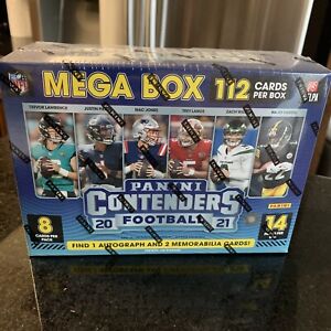NEW 2021 Panini Contenders NFL Football Mega Box (112 Cards Per Box) Find Autos