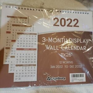 3-Month Calendar 2022 - (), 11x26