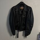 vintage HARLEY DAVIDSON motorcycle jacket 2XL leather 50 d-pocket Y2K panhead