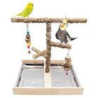 Large Bird Perch Stand Toy Natural Pepper Wood Parrots Playground with Remova...