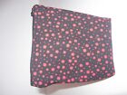 New ListingMakeup Bag/Zippered Pouch - Handmade - Black with Red Dots