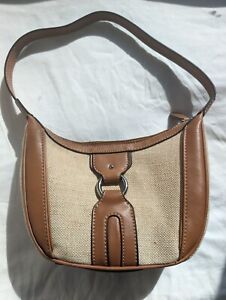 Etienne Aigner Small bag with camel brown leather and jute ring and stud hardwar