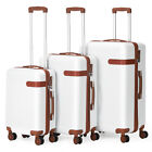 Set of 3 Travel Luggage Set Hardside Trolley Suitcase Wheels TSA Lock 20/24/28