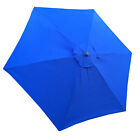 Bellrino Patio Umbrella Canopy Top Cover Replacement Roya Blue Fit 7.5 Ft 6-Ribs