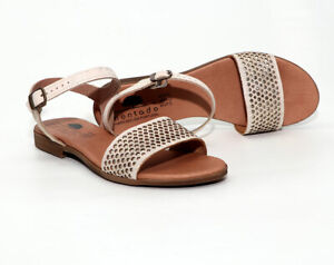 Cork Women's Strappy Sandals Flat Sole Shimmer
