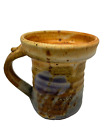 New ListingVintage Hand Made Spun Painted Brown Drip Mottled Pottery Cup 4.5