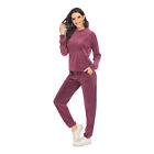 NEW Sportswear Women's Sports Running Pants Yoga Top Solid Color Pants Set US