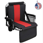 Portable Folding Stadium Seat Padded Chair for Bleachers with Back& ArmRest