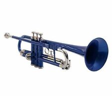 King  Musical India Trumpet Ptr-25, Bb (blue) Trumpets With Case.. Mp