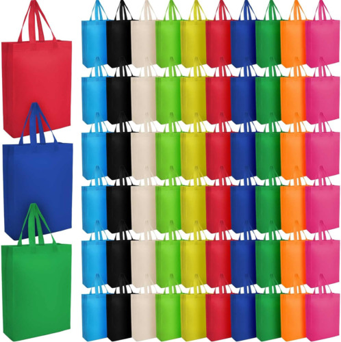60 Pcs Tote Bags Bulk Large Reusable Gift Bag Foldable Grocery Bags Reusable for