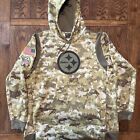 Pittsburgh Steelers Salute To Service On Field Digital Camo Hoodie Size XXL NFL