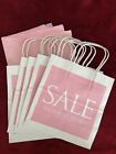 5X Victoria’s Secret SALE Small Paper Shopping Gift Bags Tissue Pink White New