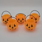 Lot of 5 Vintage Halloween Blow Mold Jack O Lantern Party Favor Candy 2.5