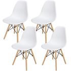 Set of 4 Chair Dining Chairs for Kitchen Bedroom Living Room Molded Plastic