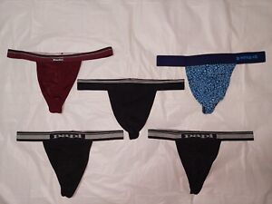 LOT OF (5) MENS UNDERWEAR THONGS IN DIFFERENT COLORS SIZE LARGE L