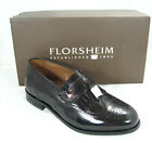 Florsheim Black Leather Wingtip Kilted Tassel Loafer Shoe 10 3E 11223 Brinson