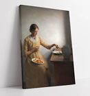 PETER ILSTED, YOUNG GIRL CLEANING CHANTERELLES -CANVAS WALL ARTWORK PIC PRINT