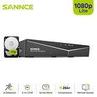 SANNCE HD 8CH 1080P Lite CCTV DVR Video Recorder 1TB for Security Camera System