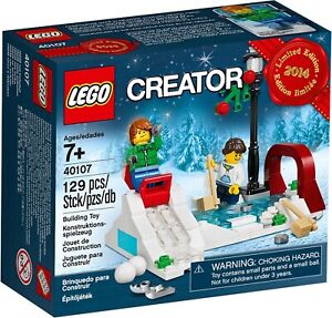 LEGO Creator Winter Skating Scene 40107 Holiday NEW Limited Edition Village Sled