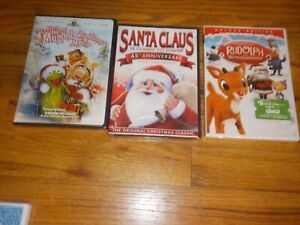 Rudolph the Reindeer/Santa Claus is Comin to Town/Muppet Christmas Movie DVD NEW
