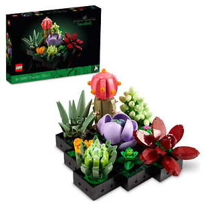 LEGO Icons Succulents Artificial Plant Set for Adults,Flower Bouquet Kit 10309
