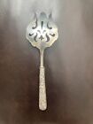 Antique G H French Co. Sterling Silver Repoussé Handle Meat Serving Fork