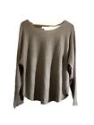 Magaschoni Cashmere Blend Long Sleeve Taupe XL Sweater