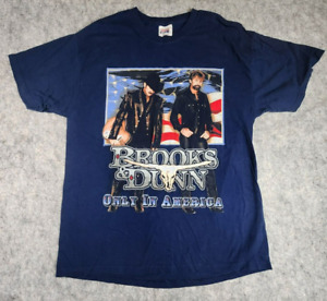 Brooks & Dunn-Only In America-Kick Ass Country-T Shirt LARGE-Vintage