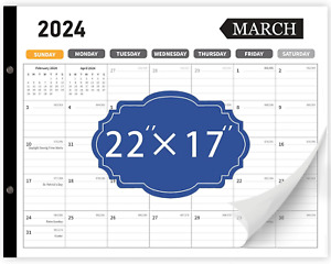 New ListingDesk Calendar 2024 Large 22X17, 18 Months, January 2024 to June 2025,