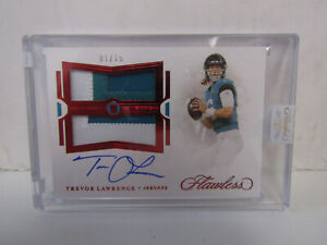 2021 Panini Flawless Trevor Lawrence 3 Color Patch Auto Ruby RC 1/15 Jaguars