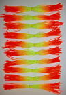 10 Custom Silicone Spinnerbait Skirts (Chart./Orange Tips) - Bass Fishing -