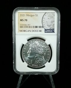 2021-P Morgan Silver Dollar $1 Philadelphia NGC MS 70 #0190