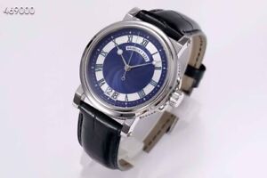 Breguet Marine II large date  stainless steel/rubber blue dial