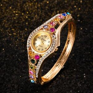 Women Watches Luxury Rhinestone Small Watch Shockproof Waterproof Dress Bracelet