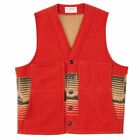 Filson Jacquard Wool Vest 20263414 MADE IN USA Red Khaki Tan Moose Mackinaw CC