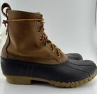 Bean Boots By LL Bean Duck Boots Mens Size 9 Brown Leather Waterproof Classic