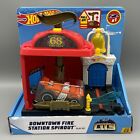 Hot Wheels City Downtown Fire Station Spinout Playset New Sealed Track Builder