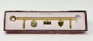 Estee Lauder Charm Bracelet The Golden Icons Gold Tone Fashion Cosmetic Classy