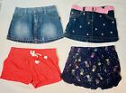 Baby Girls Size 1 Skirt & Shorts Lot x 4 Items Denim Skirts All Elastic Waisted