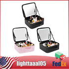 Portable Makeup Case With LED Mirror Cosmetic Organizer Travel Storage Box Large