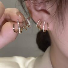 Fashion Claw Cuff Earrings Zircon Ear Wrap Piercing Women Girl Party Jewellery