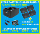 Zebra 4-Port Battery Charger & Batteries, TC70 TC75 TC77 SAC-TC7X-4BTYPP-01!🔥⭐