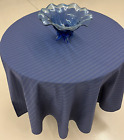 70-Inch Round Tablecloth in Navy & Burgundy stripe. Custom made; high quality
