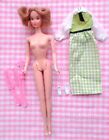 1972 Mattel Barbie Quick Curl Kelley Fashion Doll Green Dress Shoes Steffie Face