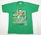 Vintage DENNIS JOHNSON Salem Sportswear Boston Celtics Shirt Caricature Large