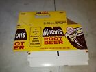 NOS Carton 8-16 Oz Bottles ~ Mason's Root Beer ~ Country Store Advertising
