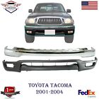 Front Bumper Chrome Steel Face Bar Lower Valance Primed For 01-04 Toyota Tacoma. (For: 2003 Toyota Tacoma)