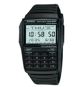 Casio DBC32-1A, 25-Page Databank Watch, Calculator, Resin Band, 10 Year Battery