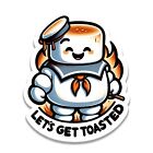 Let's Get Toasted Toasty Scout Marshmallow Vinyl Sticker