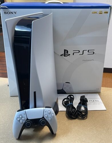 New ListingSony PlayStation 5 Disc Edition PS5 825GB White Console (CFI-1215A) & Controller